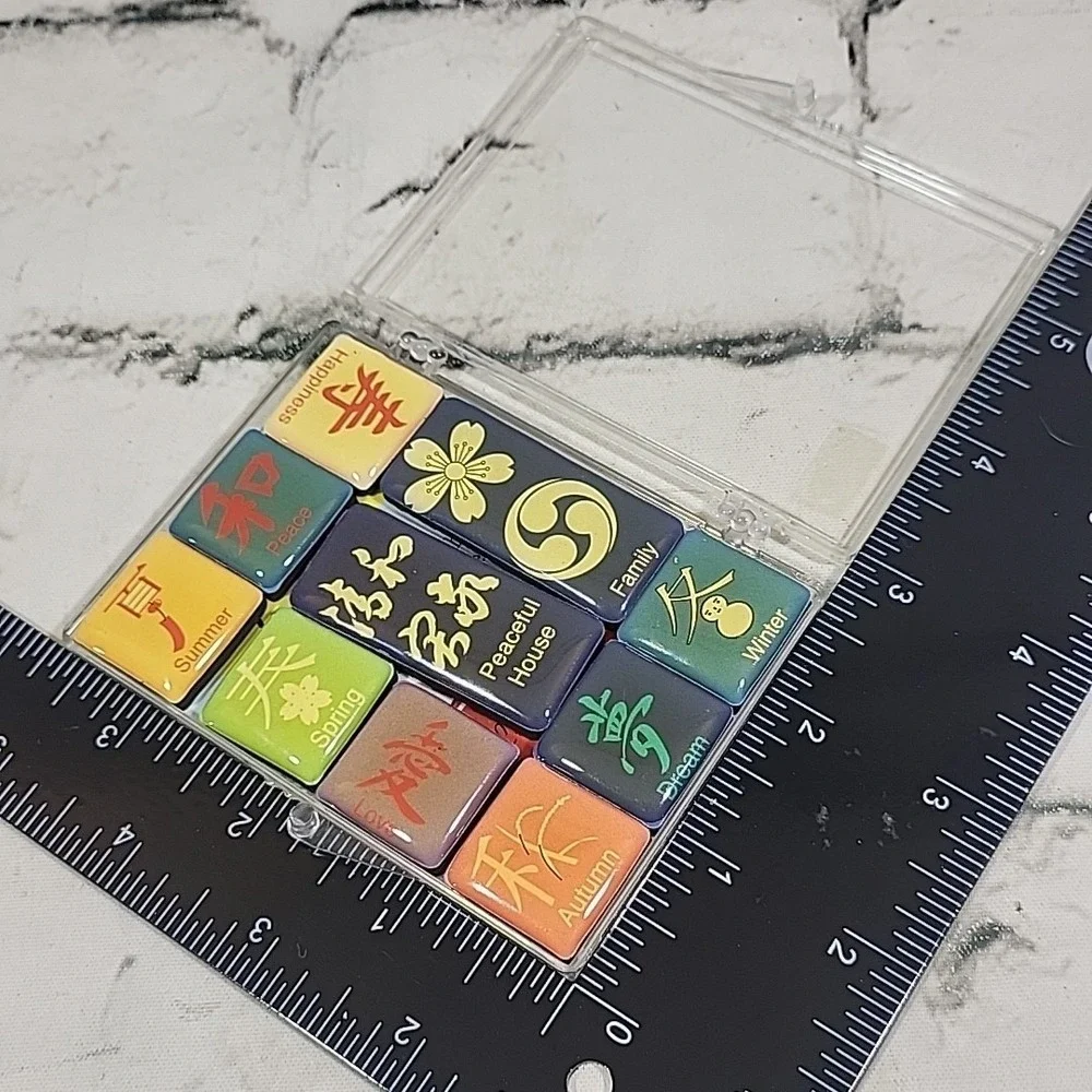 Japanese Characters Kanji Refrigerator Mighty‎ Magnets - Set of 10 By Lucy Lu